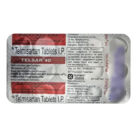 telsar 40mg tablet 15's
